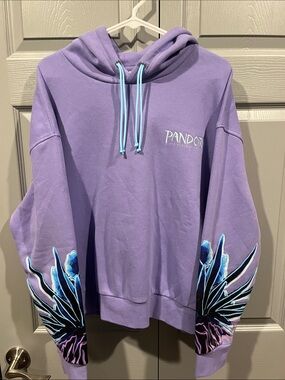 Disney Size XL Pandora World of Avatar Purple Graphic Hoodie Shirt Top LIKE NEW